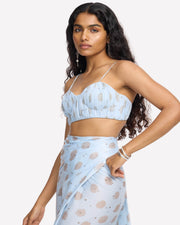 Wrap Skirt Blue Floral